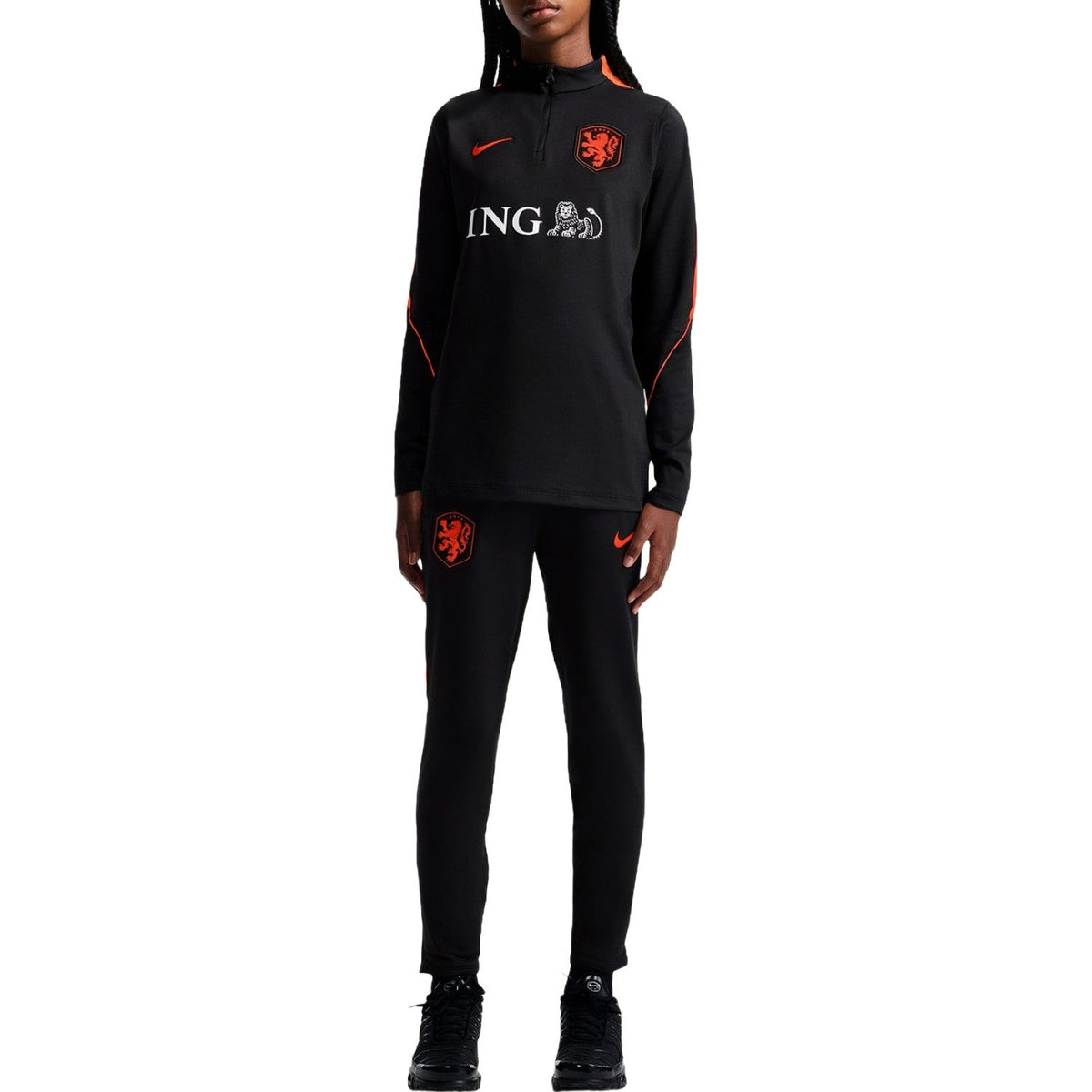 Kids - Netherlands black training technical tracksuit 2026/27 - Nike-1