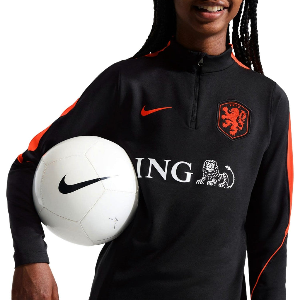 Kids - Netherlands black training technical tracksuit 2026/27 - Nike-3