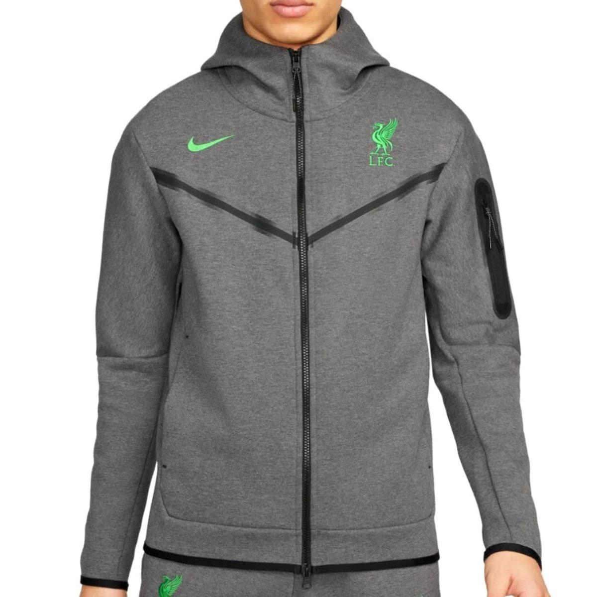Liverpool FC grey Tech Fleece presentation jacket 2023/24 - Nike-0