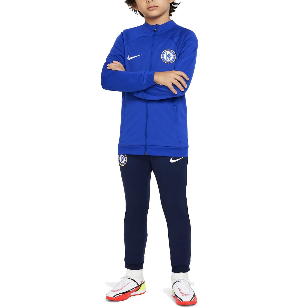 Kids - Chelsea blue training presentation Soccer tracksuit 2023/24 - Nike-3