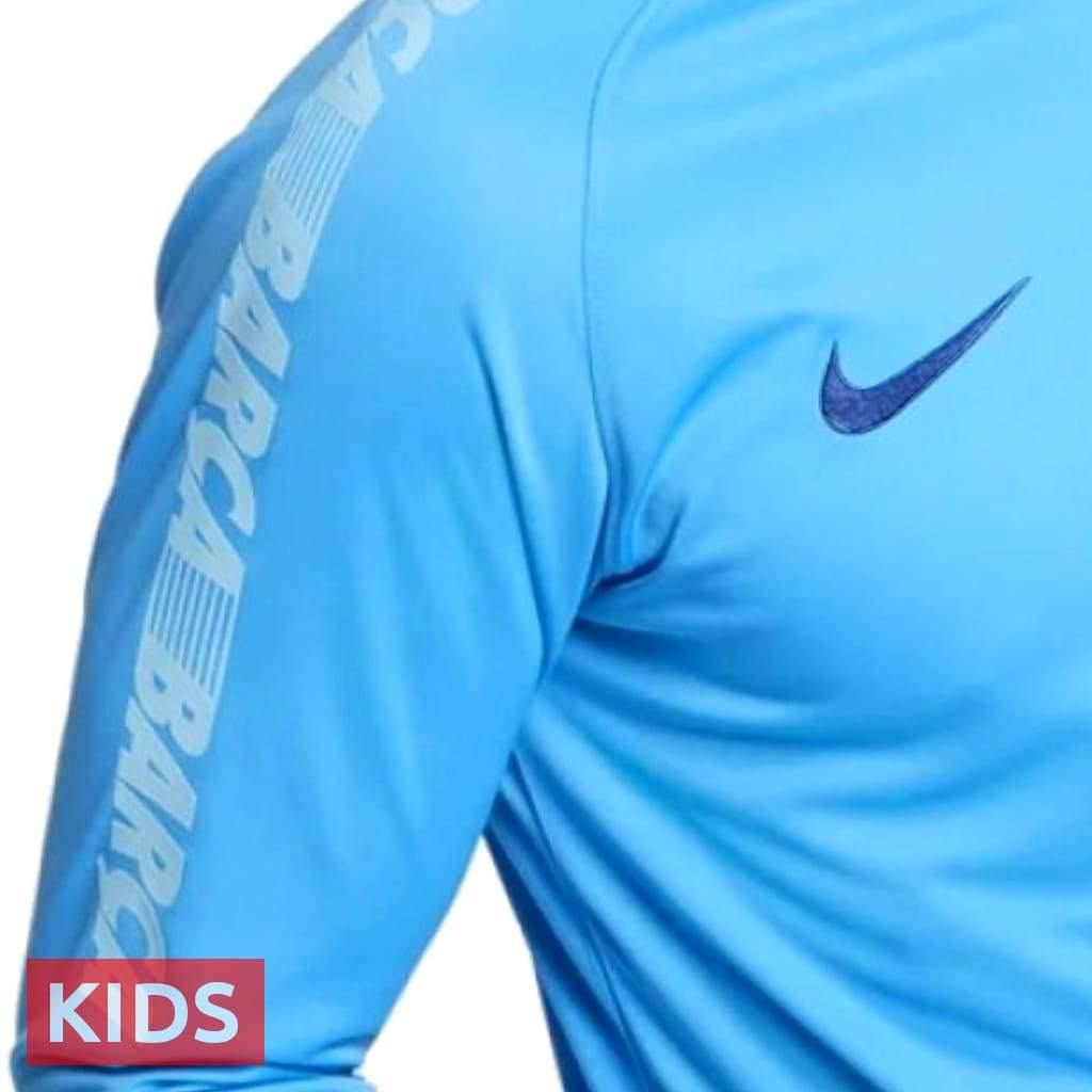 Kids - FC Barcelona soccer presentation Tracksuit light blue 2019 - Nike-2