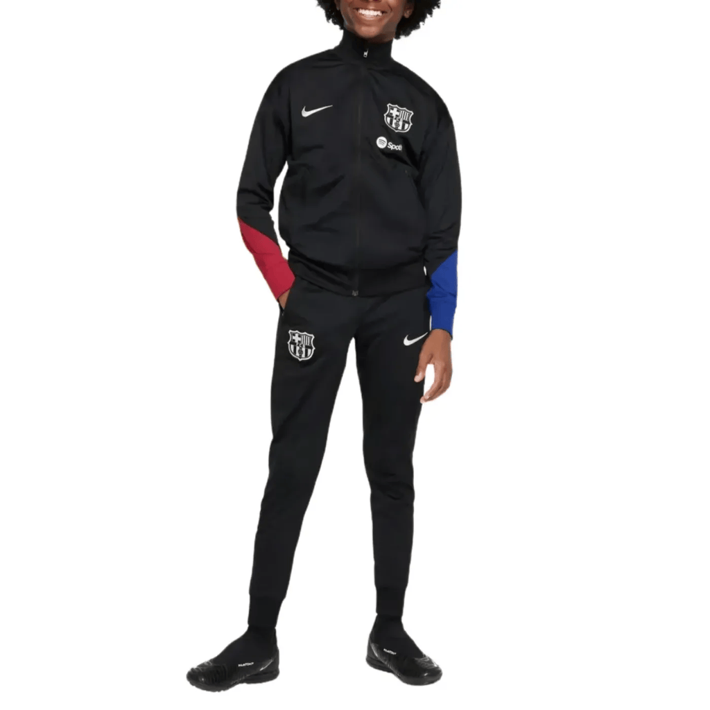 Kids - FC Barcelona black presentation Soccer tracksuit 2024/25 - Nike-3