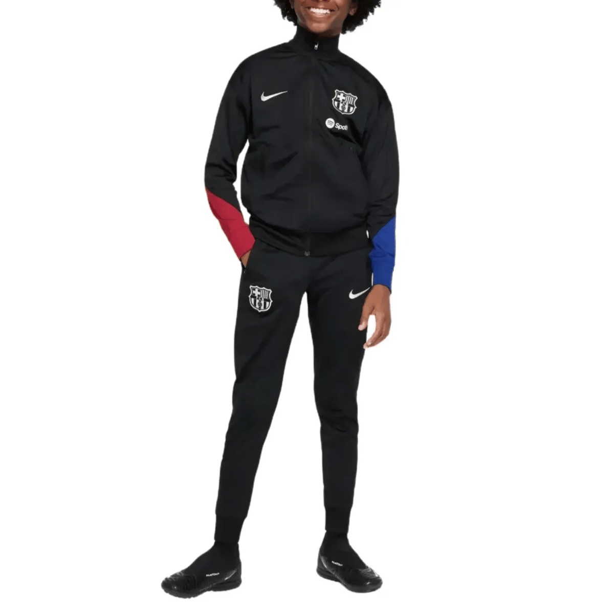 Kids - FC Barcelona black presentation Soccer tracksuit 2024/25 - Nike-3