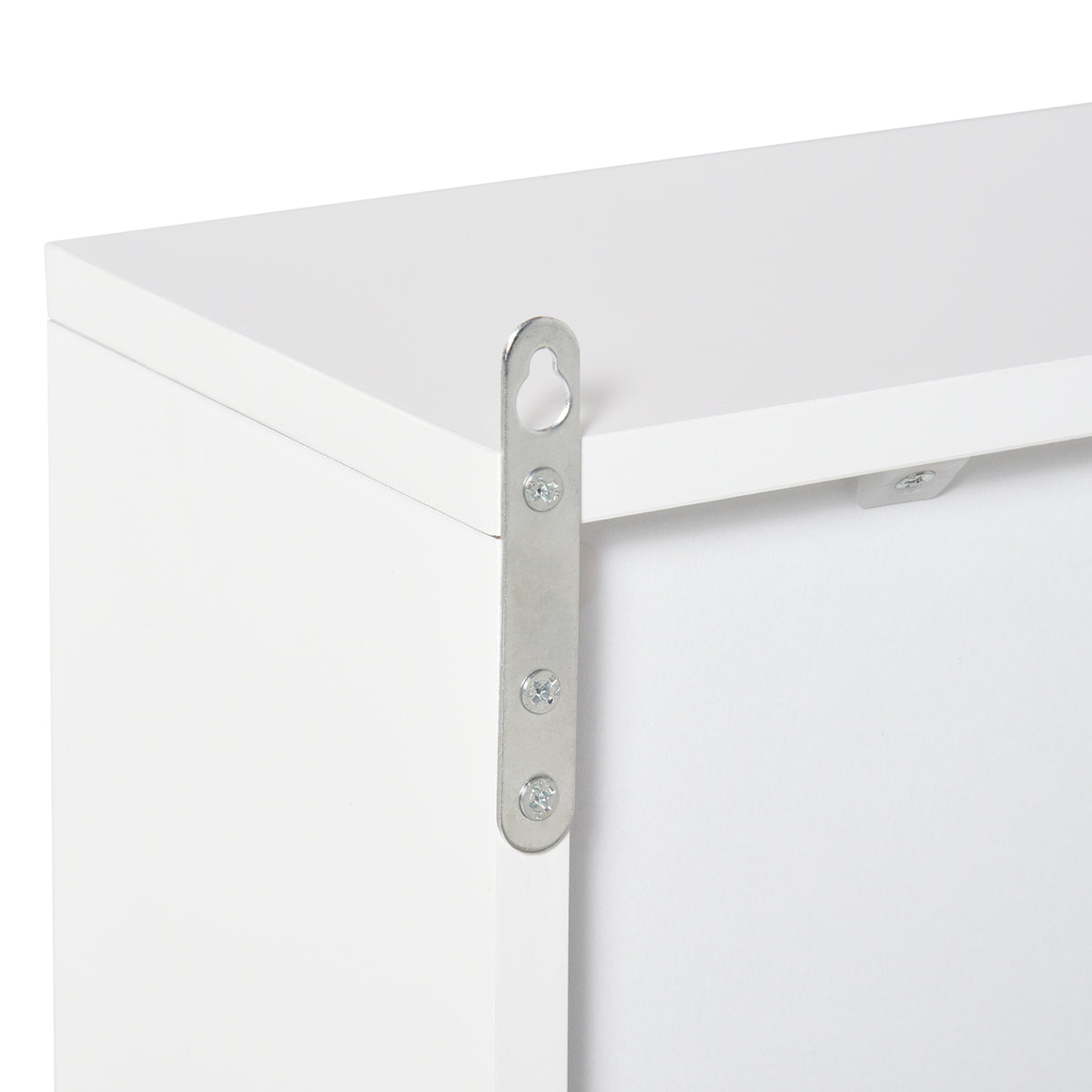 Armoire Murale Miroir Salle de Bain 2 étagères dim. 48L x 14l x 45H cm Panneaux Particules MDF Blanc-9