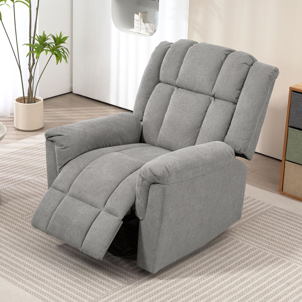 Fauteuil releveur électrique avec fonction massage et chauffage, fauteuil relax électrique dossier inclinable gris foncé-9