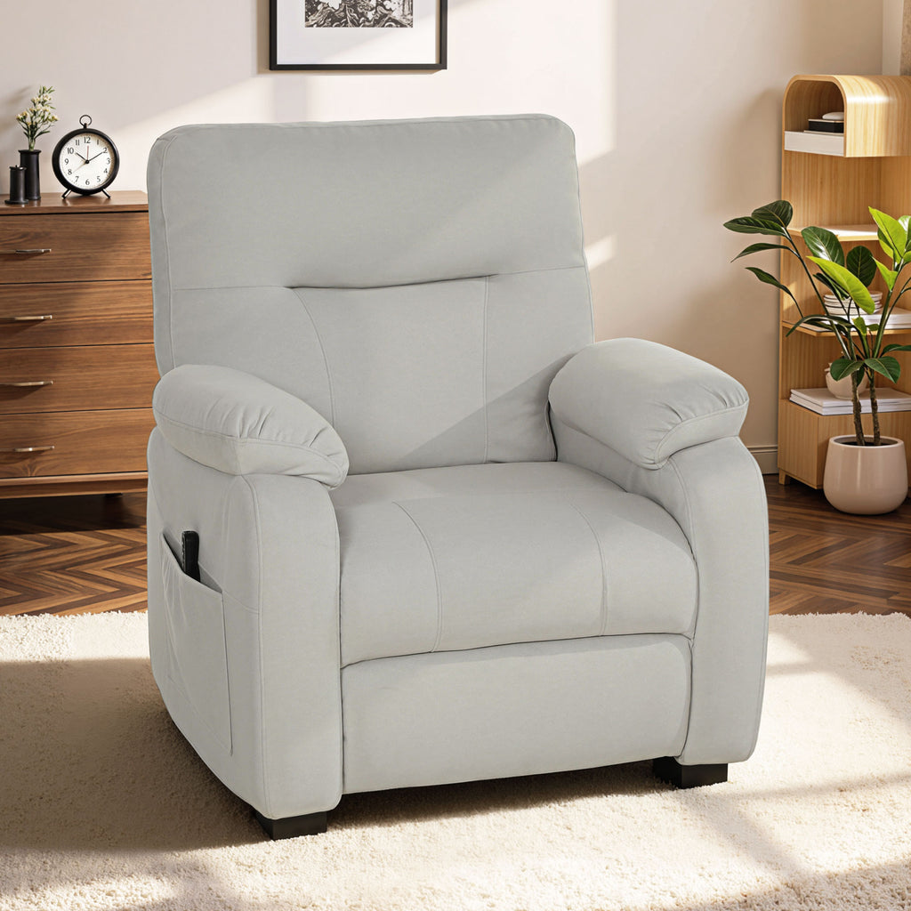 Fauteuil relax électrique fauteuil inclinable port USB repose-pieds poches latérales télécommande 96x90x103cm crème-9