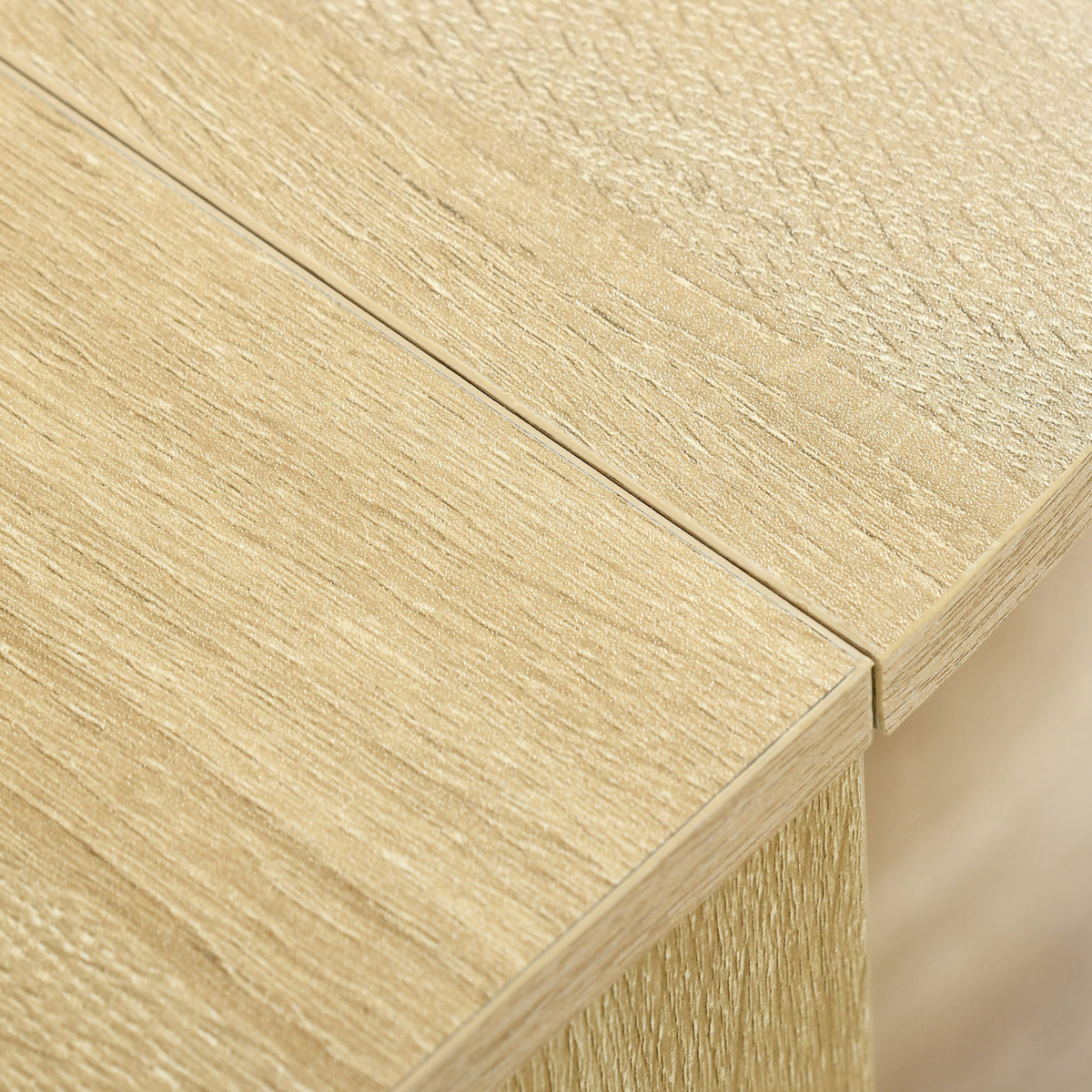 Table pliable de cuisine salle à manger 2 abattants - table ovale extensible - en bois chêne-8