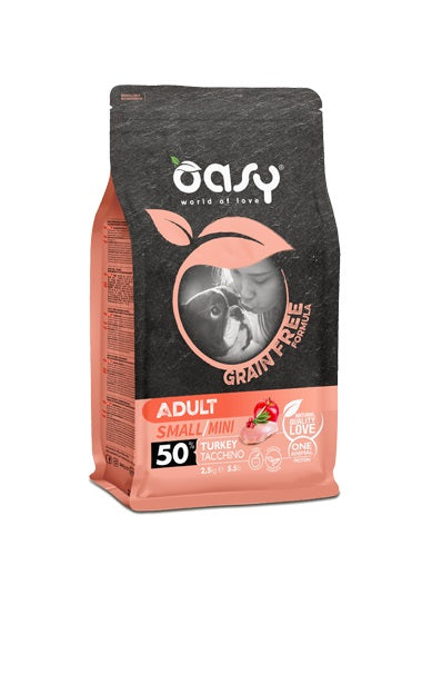 OASY DOG GRAIN FREE ADULT MEDIUM/LARGE TACCHINO 2,5 KG.