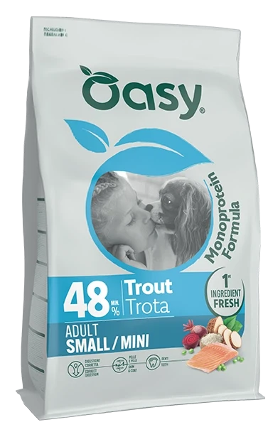OASY DOG ADULT MONOPROTEIN SMALL/MINI TROTA 2 KG.