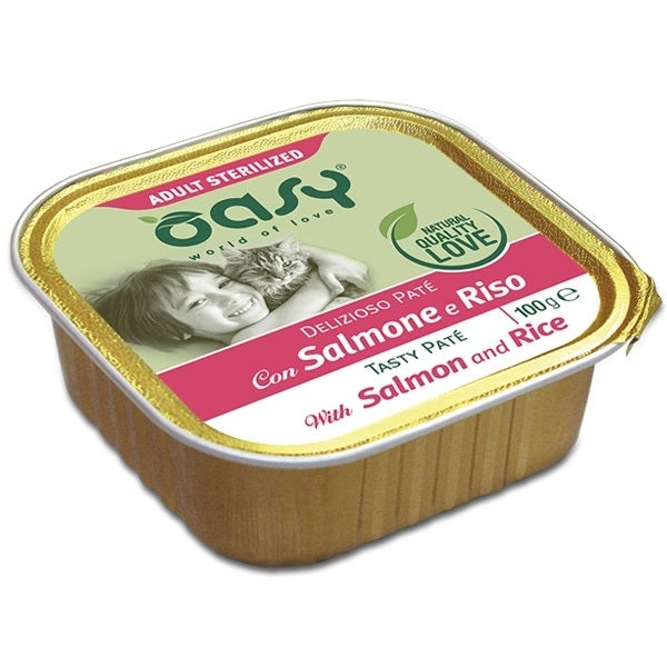 Oasy Delizioso Paté sterilizzati salmone e riso 100 g