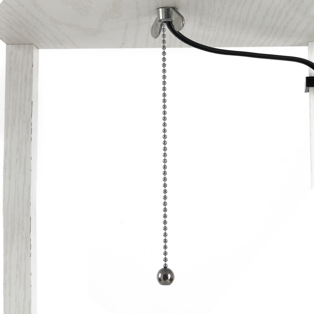 Lampadaire étagère 26L x 26l x 160H cm 3 étagères 4 Niveaux MDF Blanc-8