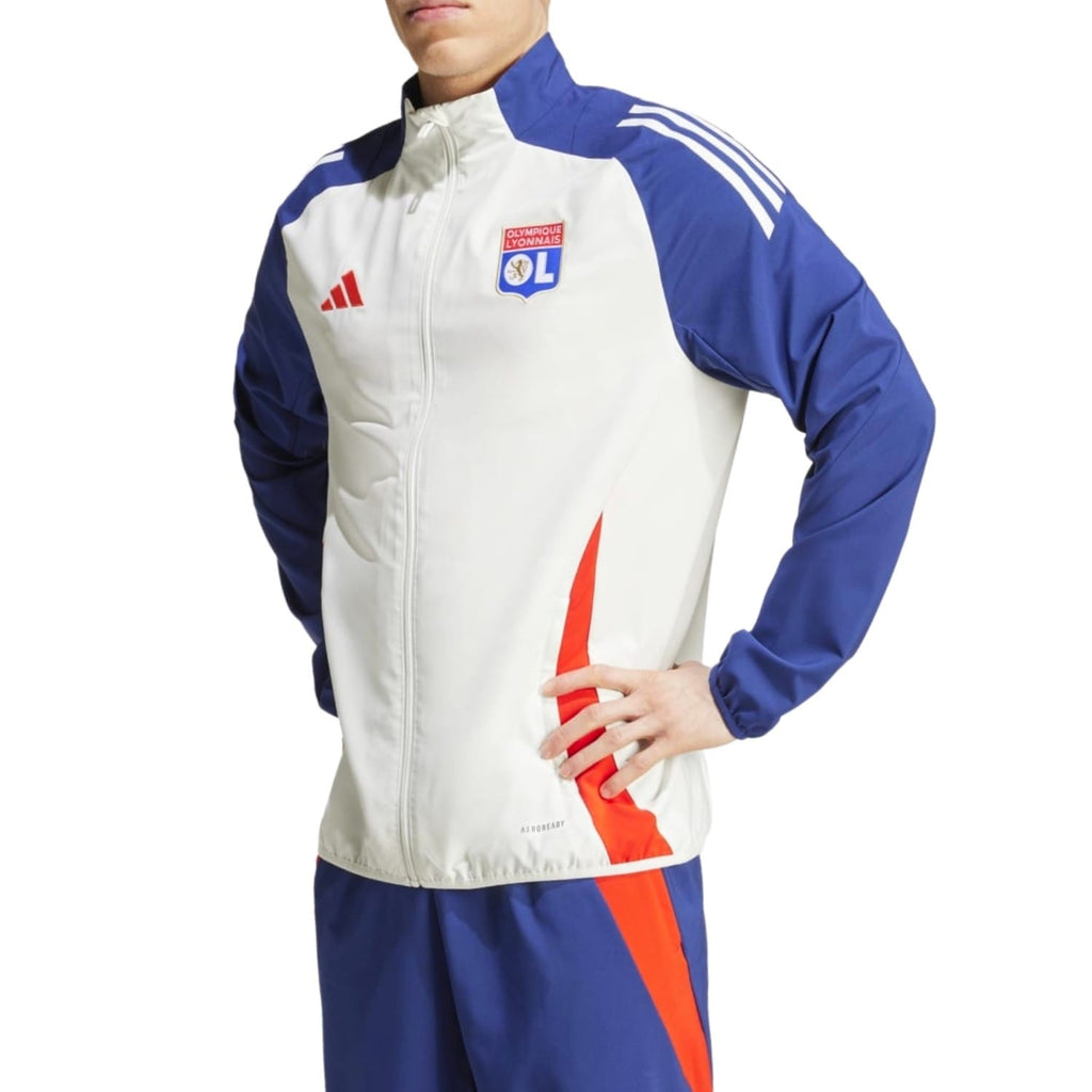 Olympique Lyon presentation Soccer tracksuit 2024/25 - Adidas-0