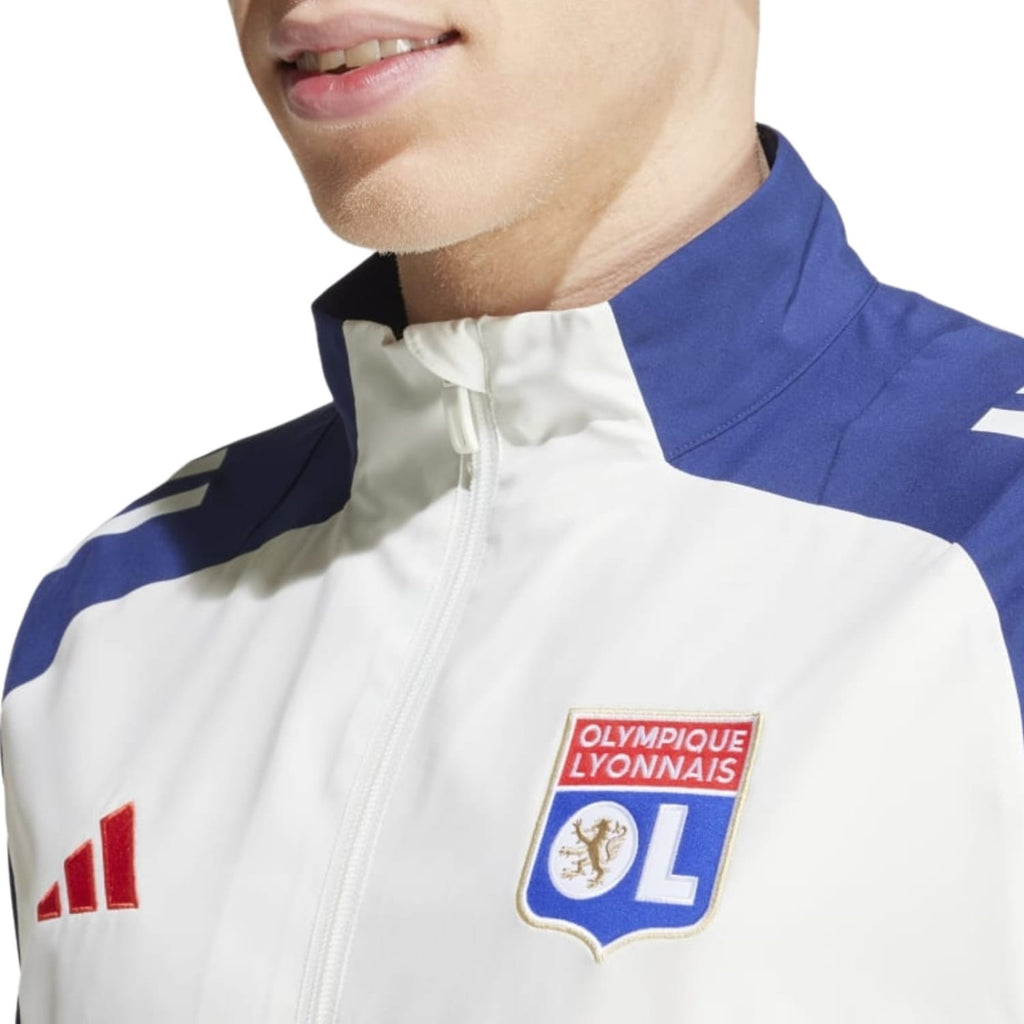 Olympique Lyon presentation Soccer tracksuit 2024/25 - Adidas-2