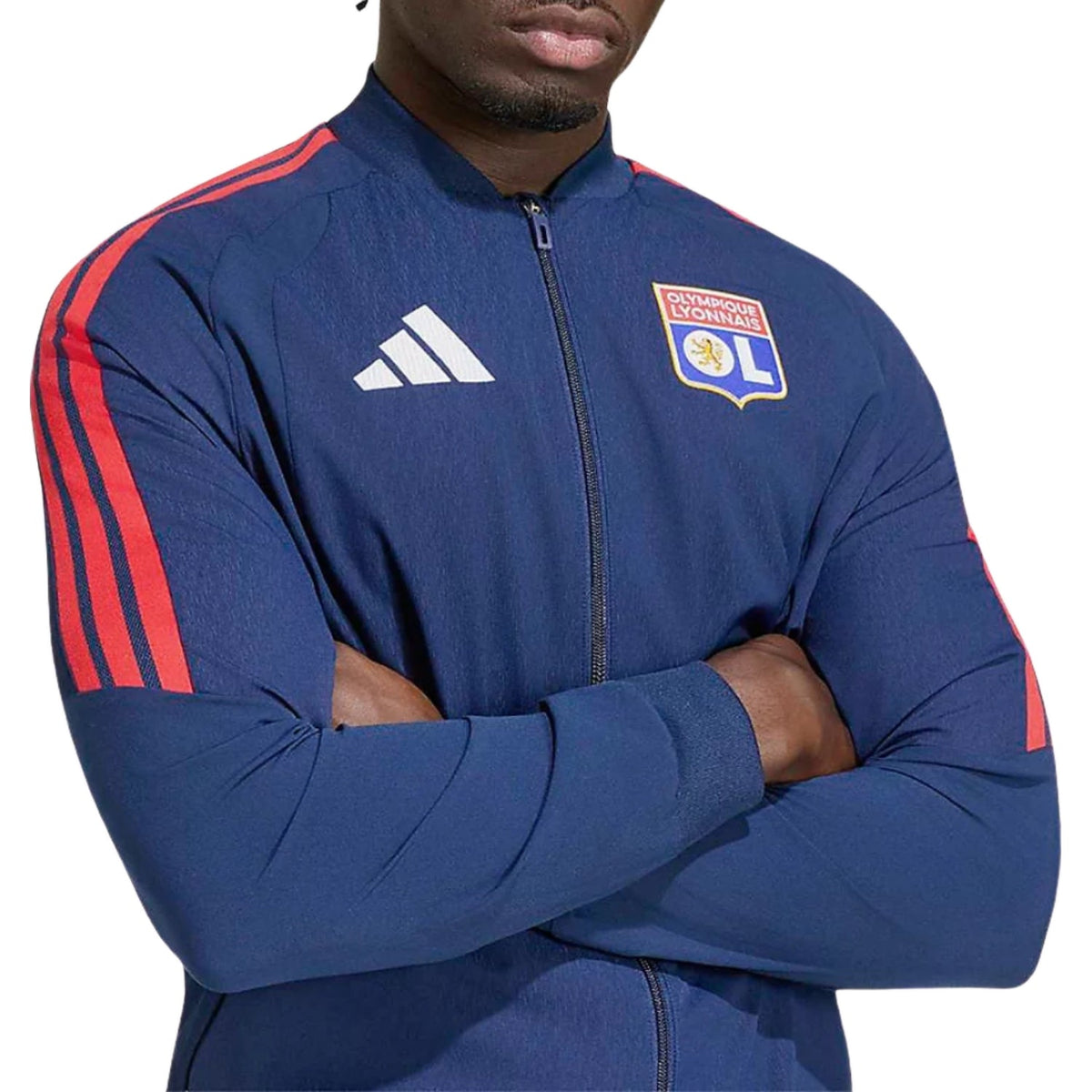 Olympique Lyon presentation Soccer tracksuit 2026/27 - Adidas-2