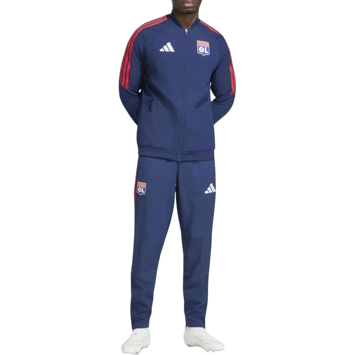 Olympique Lyon presentation Soccer tracksuit 2026/27 - Adidas-1