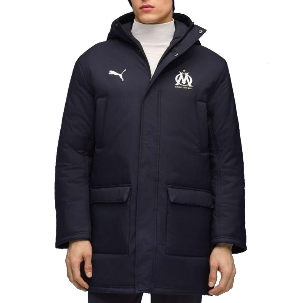 Olympique Marseille dark navy padded winter jacket 2025/26 - Puma-0