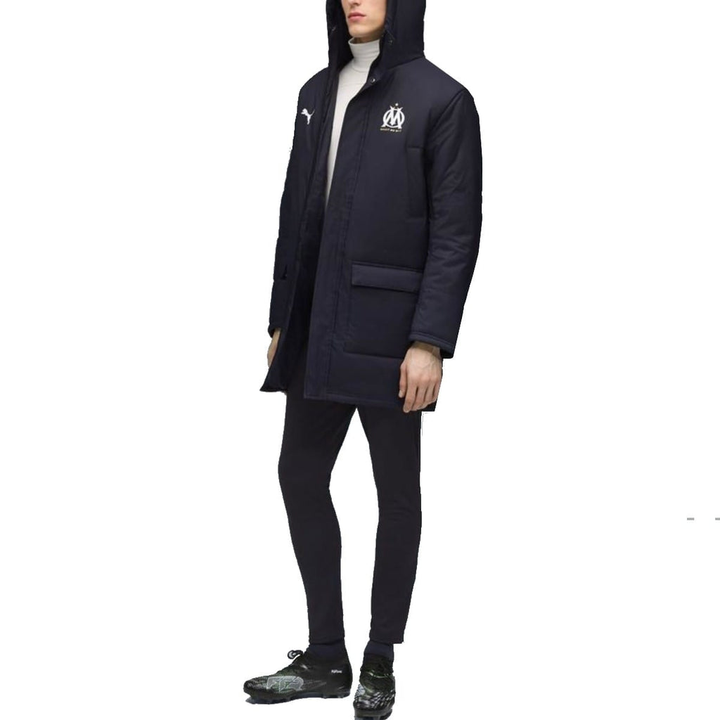 Olympique Marseille dark navy padded winter jacket 2025/26 - Puma-3