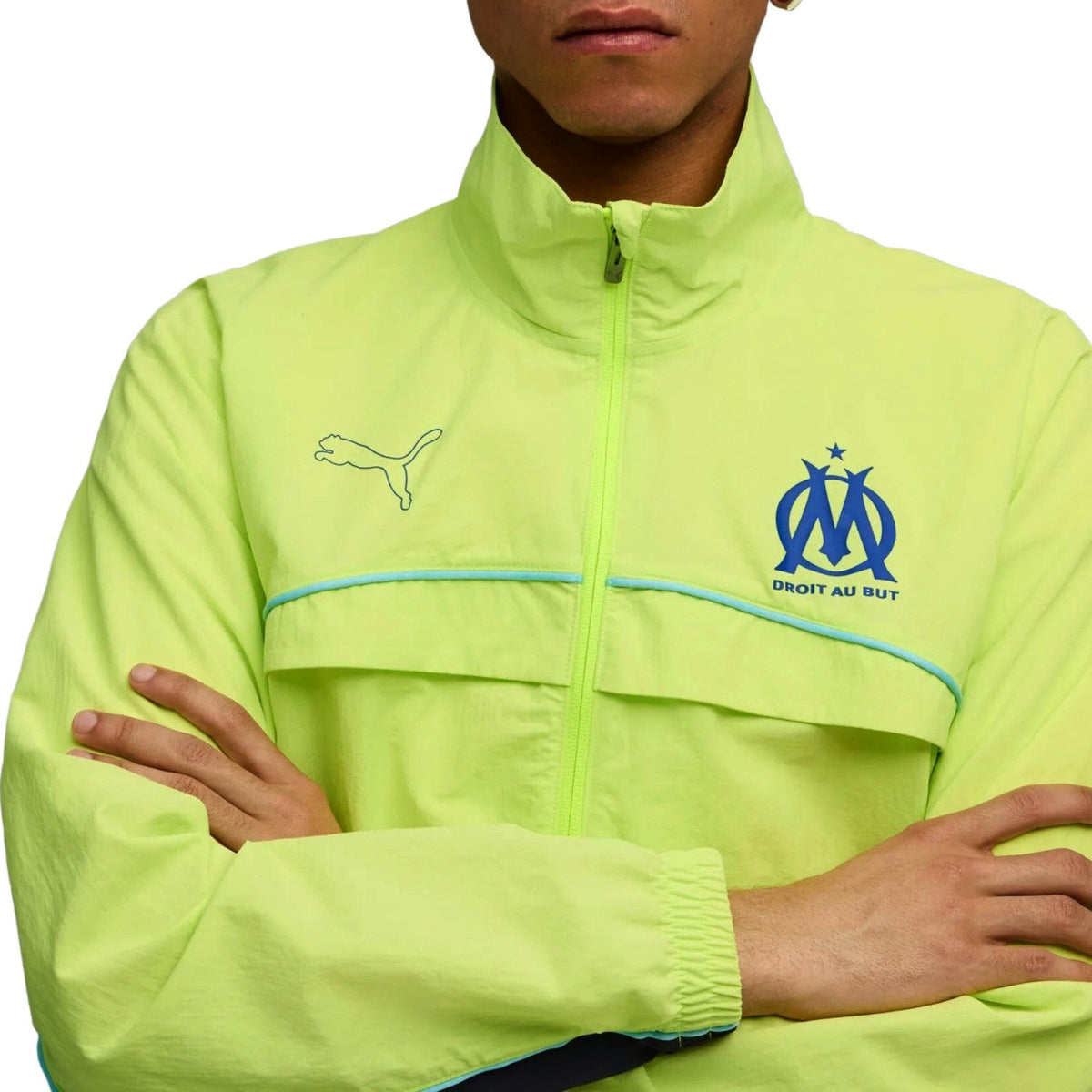 Olympique Marseille fluo Essentials presentation tracksuit 2026 - Puma-1