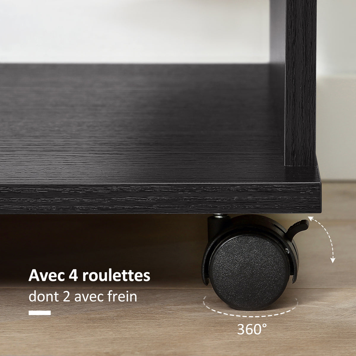 Armoire penderie Armoire de Rangement Mobile Panneaux de Particules Noir-4