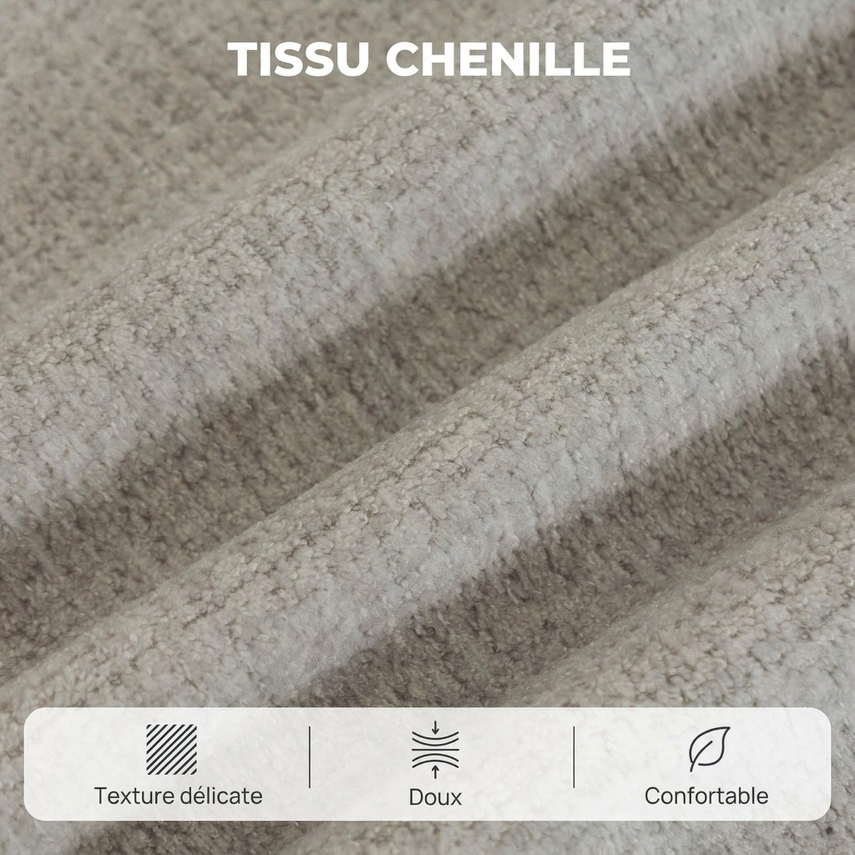 Fauteuil Releveur Électrique Massage Vibration et Chaleur, Fauteuil Relax Électrique, Dossier Inclinable, Chenille, Gris-6