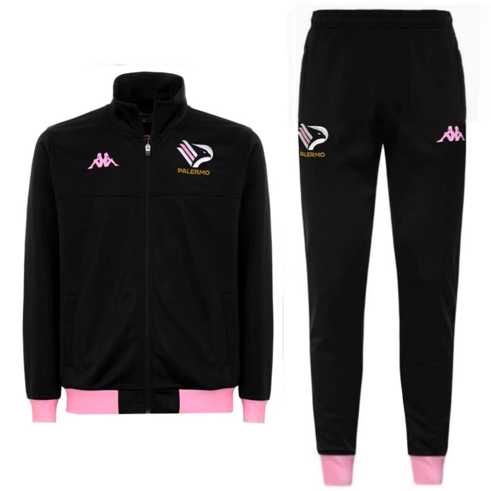 Palermo FC black presentation soccer tracksuit 2021 - Kappa-0