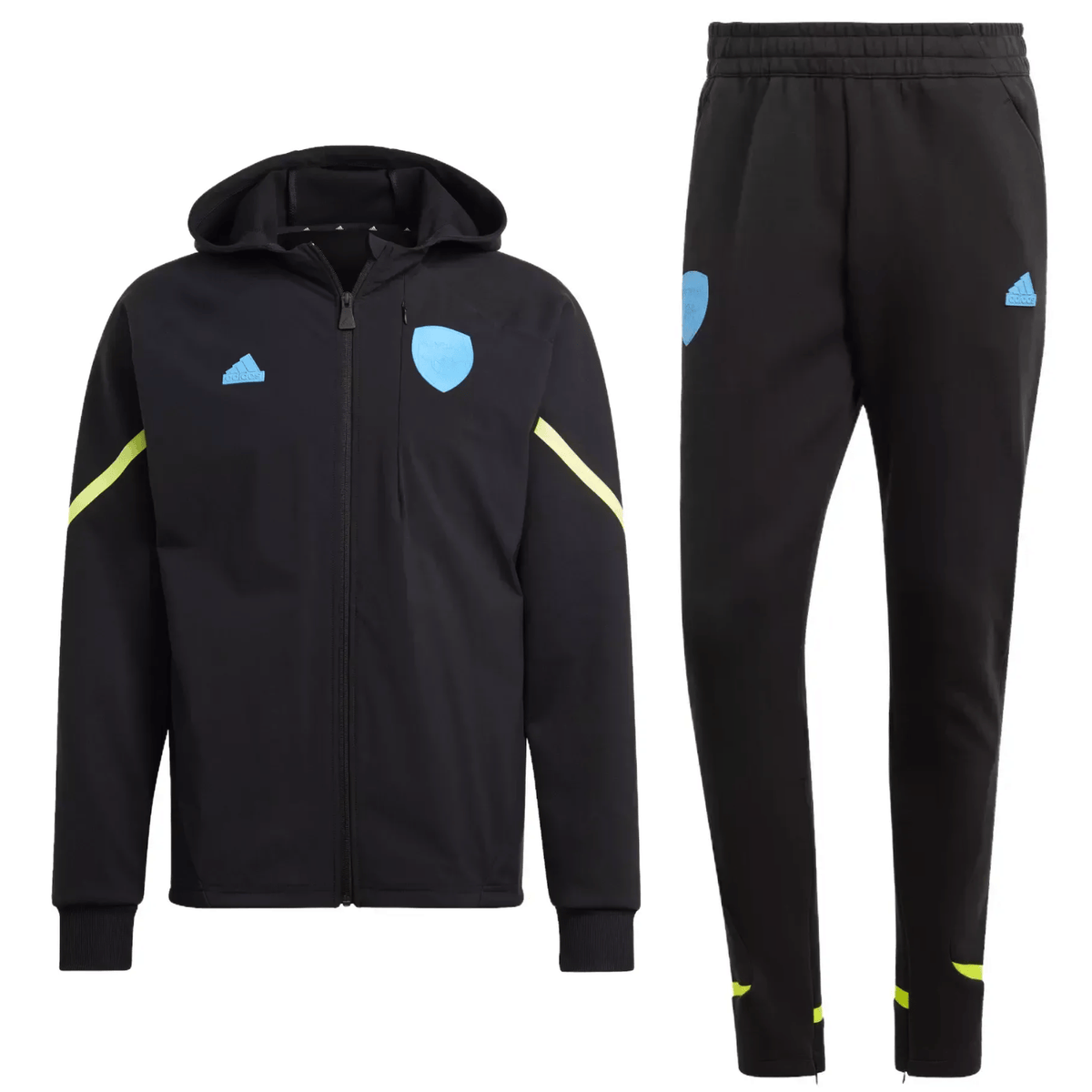 Arsenal FC black pre-match presentation tracksuit 2023/24 - Adidas-0