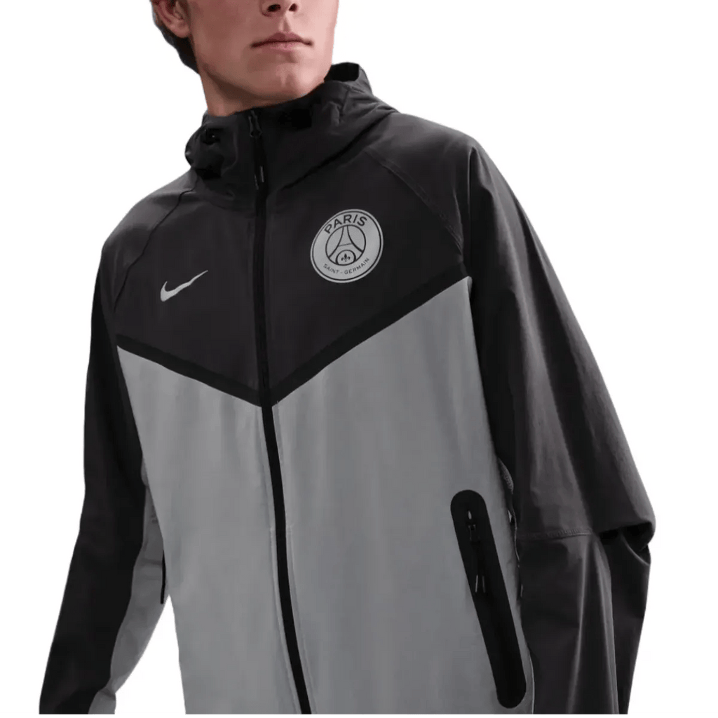 PSG grey Tech Woven presentation tracksuit 2025/26 - Nike-1