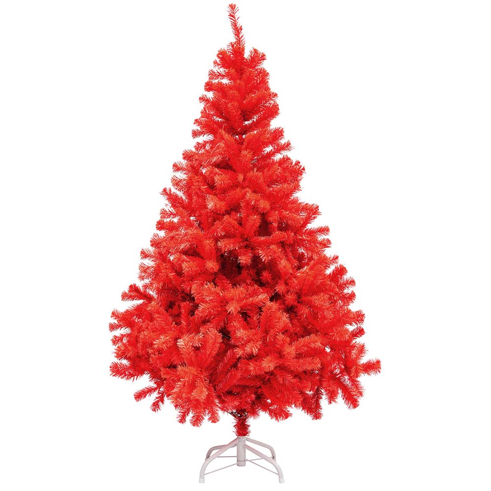 Albero di Natale artificiale rosso – 120 cm, 230 rami