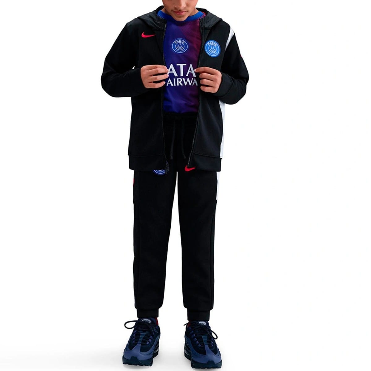 Kids - PSG UCL black casual presentation tracksuit 2025/26 - Nike-4