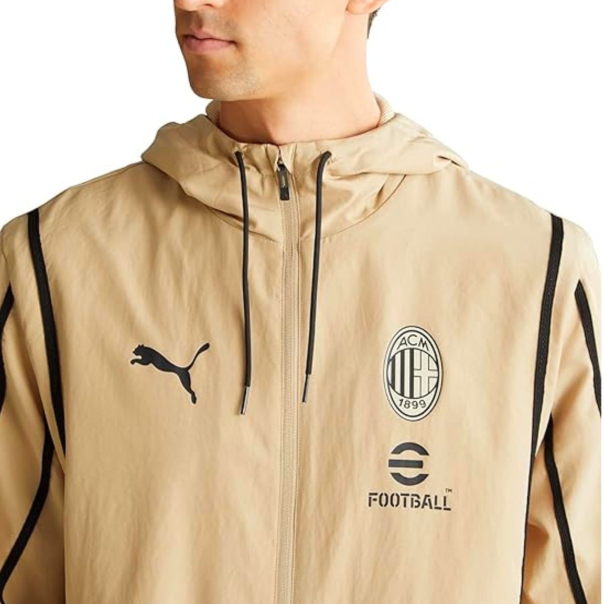 AC Milan woven pre-game presentation tracksuit 2024/25 gold - Puma-4
