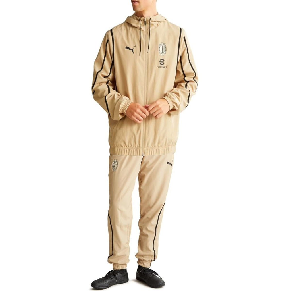 AC Milan woven pre-game presentation tracksuit 2024/25 gold - Puma-3