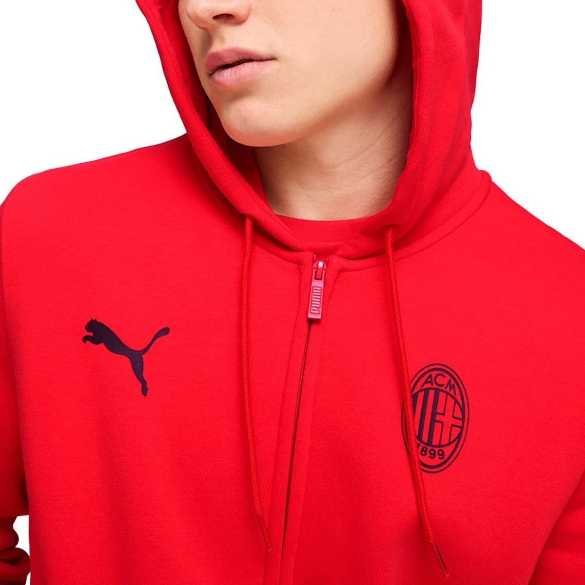 AC Milan Casual Fans hooded presentation tracksuit 2024/25 red/black - Puma-4
