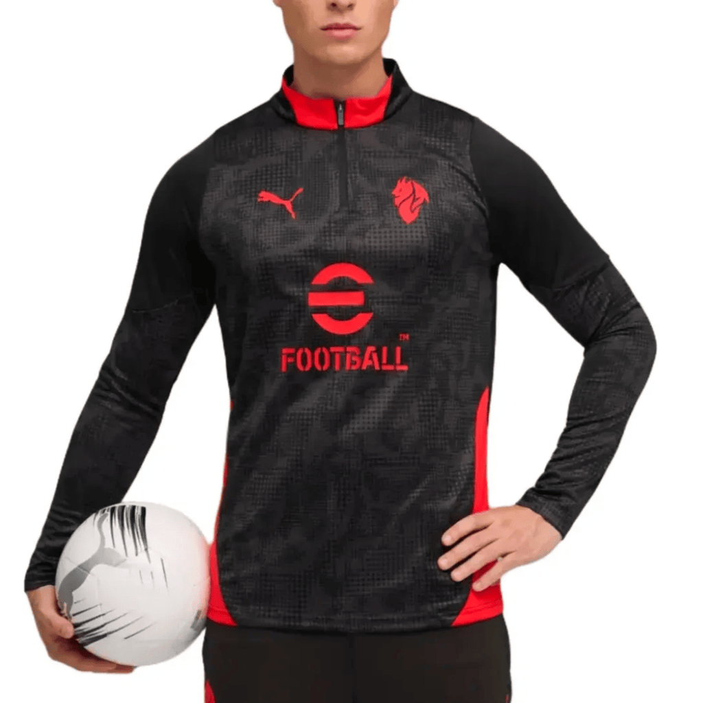 AC Milan black training technical soccer sweat top 2025/26 - Puma-0