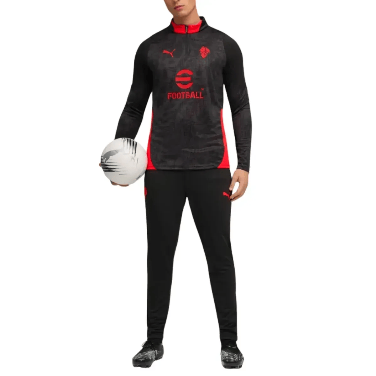 AC Milan black training technical soccer tracksuit 2025/26 - Puma-1