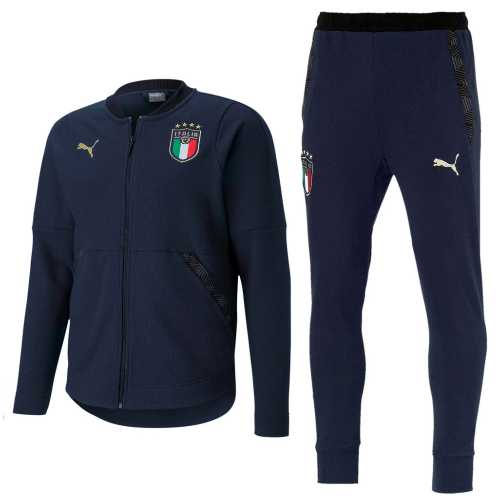 Italy navy Casual presentation Soccer tracksuit 2020/21 - Puma-0