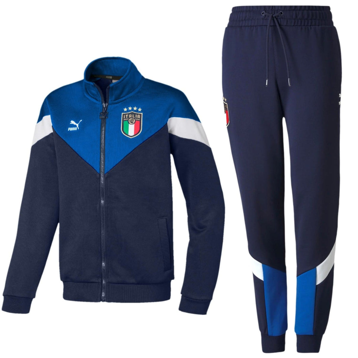 Kids - Italy navy Iconic Fans presentation Soccer tracksuit 2020 - Puma-0