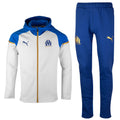 Olympique Marseille white/blue Casual hooded presentation tracksuit 2023/24 - Puma-0