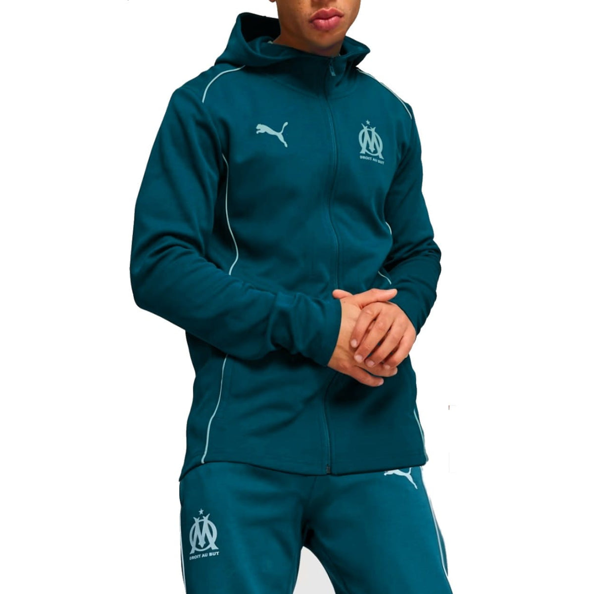 Olympique Marseille Casual hooded presentation tracksuit 2024/25 - Puma-0