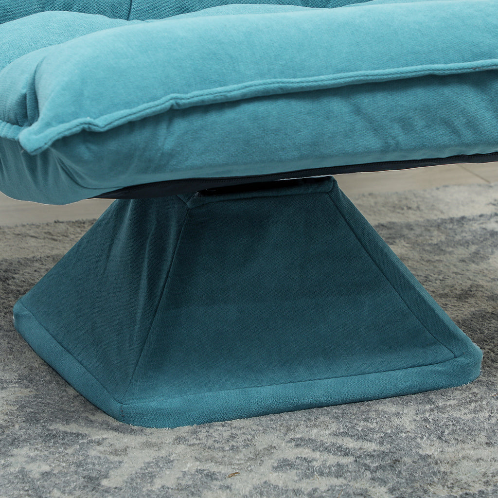 Fauteuil de sol paresseux fauteuil relax fauteuil salon design capitonné inclinaison dossier réglable pivotant 360°-7