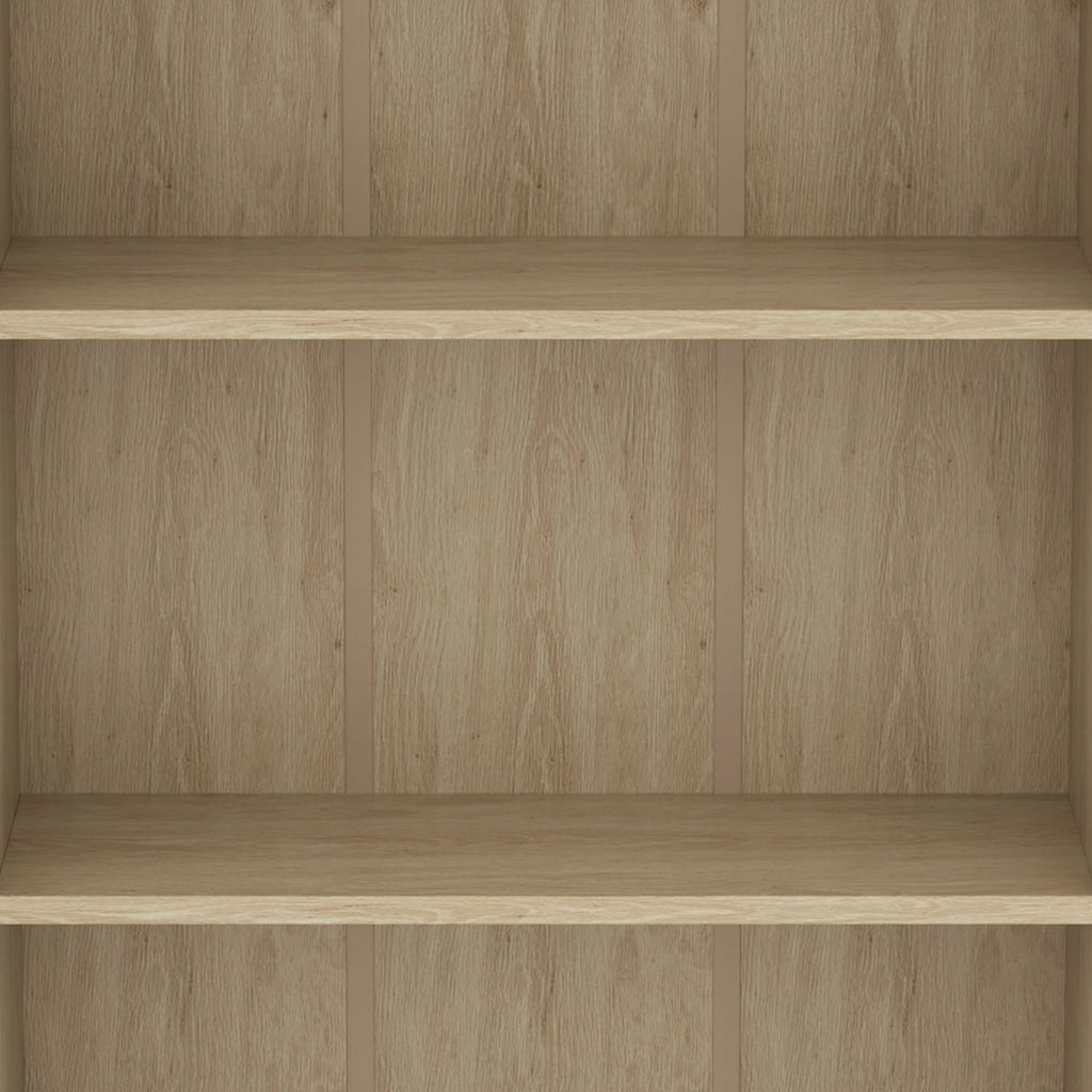 Bibliothèque étagère de rangement avec 3 compartiments et étagère réglable, 60 x 24 x 93 cm, bois naturel-9
