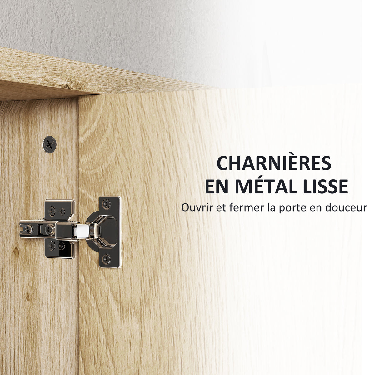 Armoire de salle de bain avec miroir armoire de toilette miroir mural 3 étagères ouverts 60 x 20 x 60 cm bois naturel-6