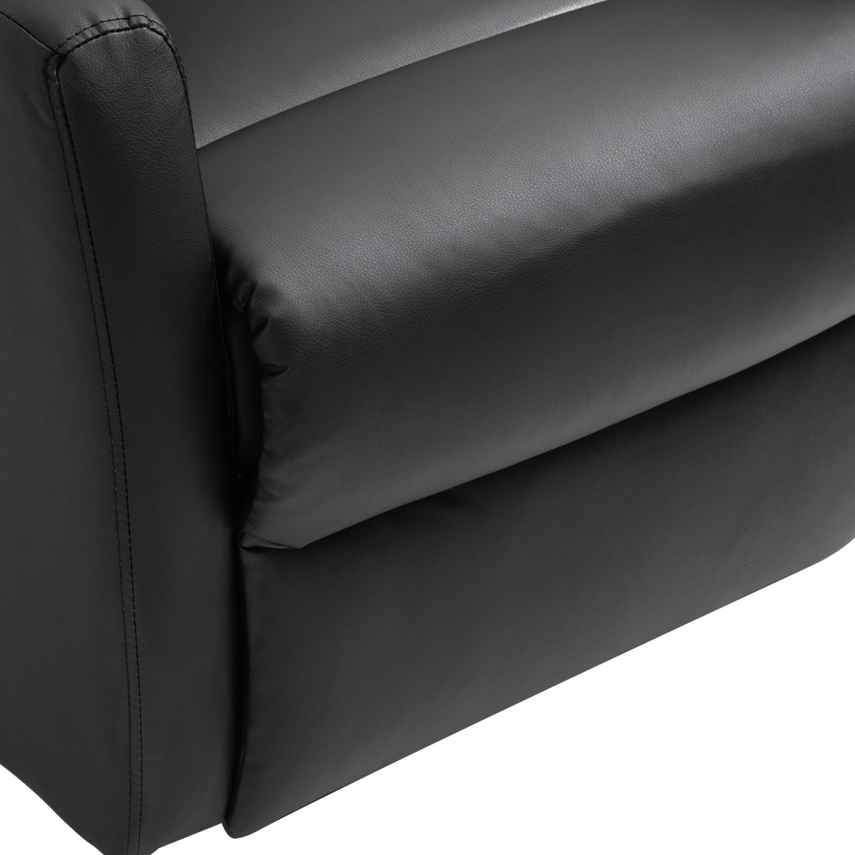 Fauteuil releveur électrique inclinable avec repose-pied ajustable et télécommande revêtement synthétique noir-8