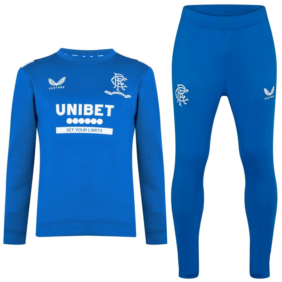 Rangers Glasgow royal blue training sweat tracksuit 2022 - Castore-0
