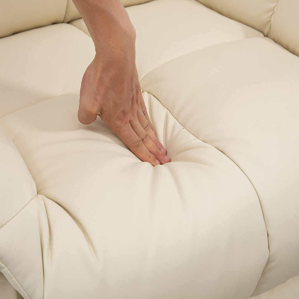Fauteuil de massage fauteuil de relaxation massant dossier inclinable repose-pied fauteuil TV revêtement synthétique-7