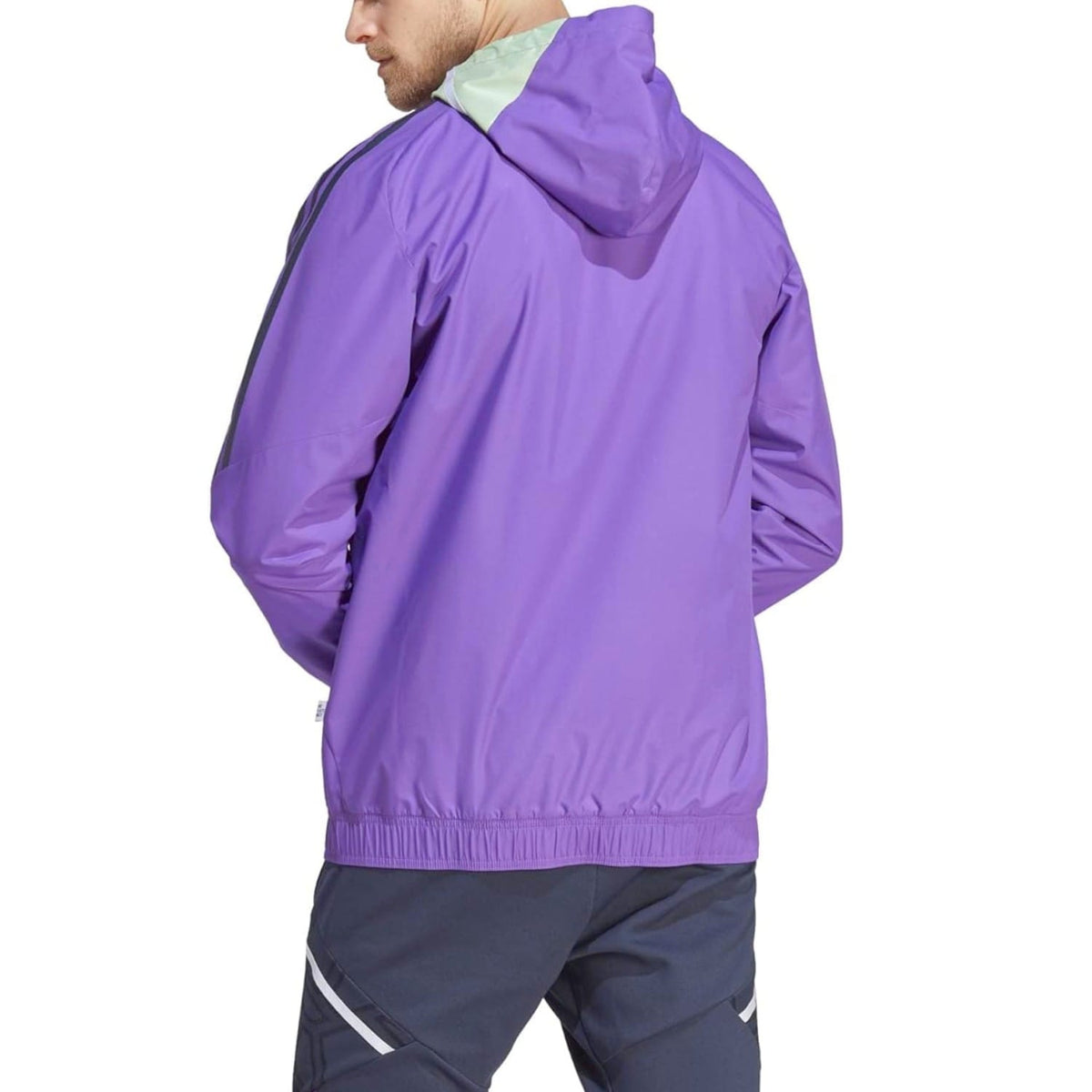 Real Madrid soccer training rain jacket 2023 purple - Adidas-2
