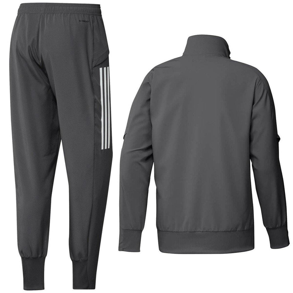 Real Madrid grey presentation soccer tracksuit 2020/21 - Adidas-1