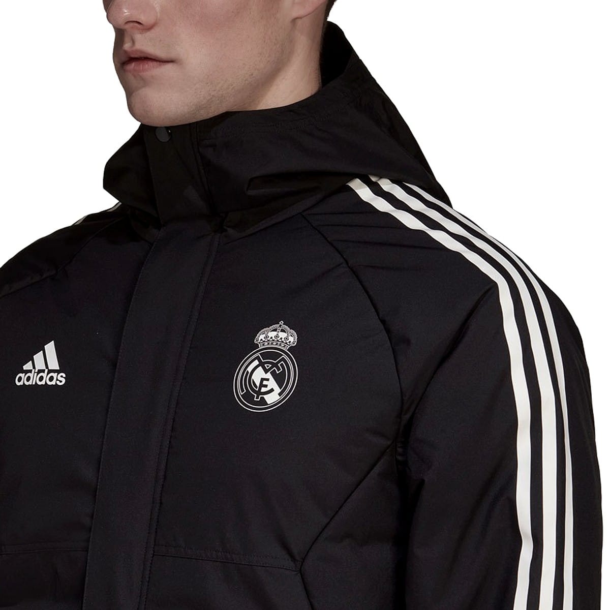 Real Madrid winter training bench parka jacket 2022/23 - Adidas-4