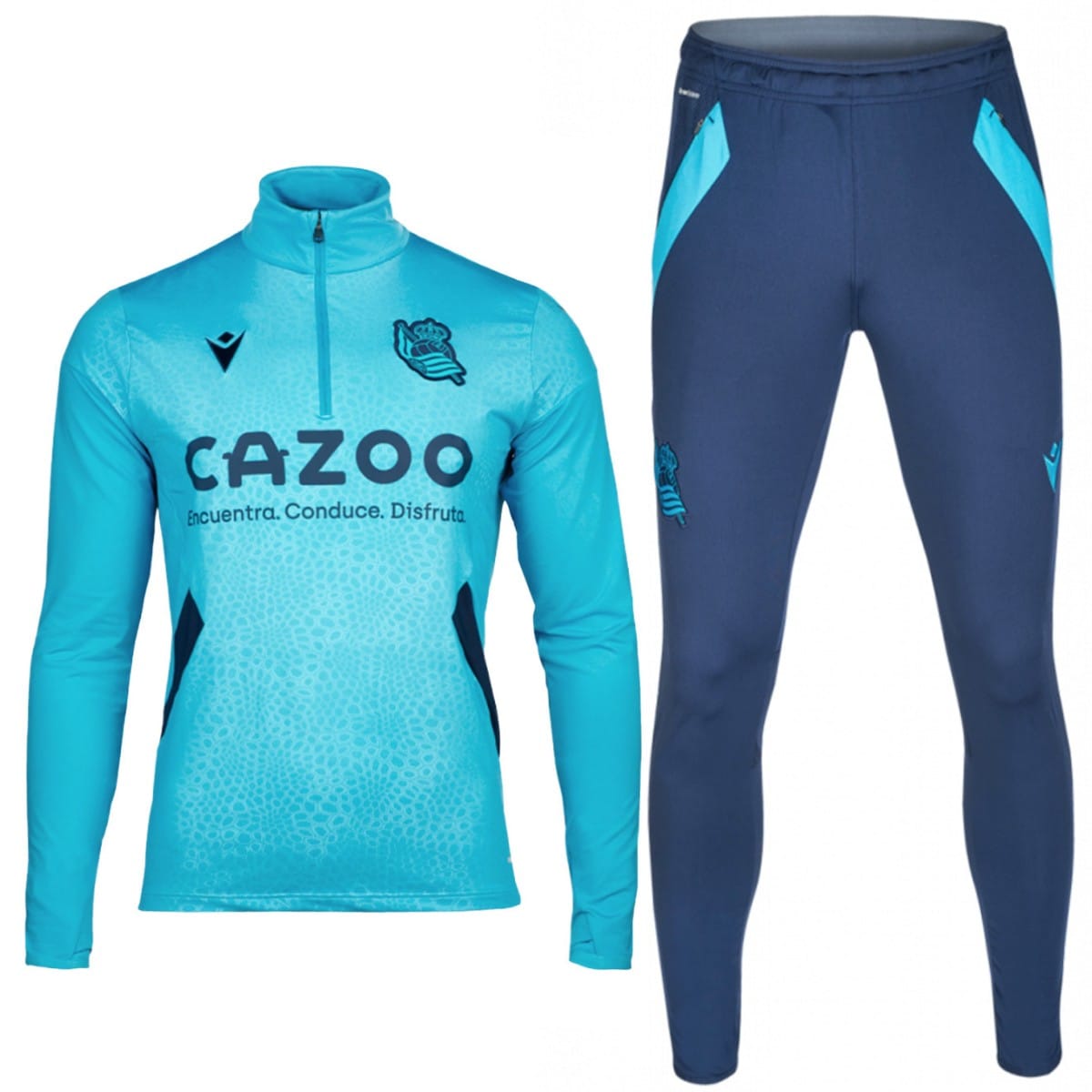 Real Sociedad soccer technical training tracksuit 2022/23 - Macron-0