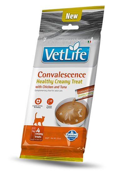 FARMINA VET LIFE FELINE HEALTHY CREAMY TREAT - CONVALESCENCE (4 x 15 GR.)
