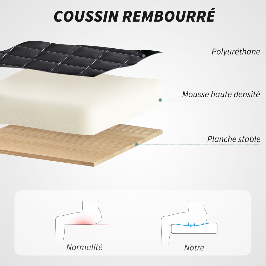 Fauteuil de bureau, chaise bureau ergonomique avec accoudoirs relevables, hauteur réglable, fonction de bascule, noir-5
